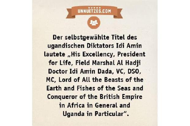 Das witzigste unnütze Wissen der Welt