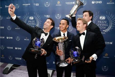 FIA Gala - Formel 1- Ricciardo - Hamilton - Rosberg - Wolff