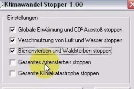Retten Sie das Klima...