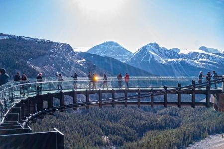 Adrenalin-Kick gefällig? Wer ihn auf dem Glacier Skywalk im kanadischen Jasper National Park nicht bekommt, hat definitiv et...