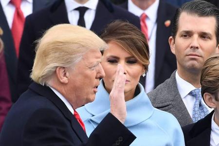 Der Tag des absoluten Triumphs: Donald Trump wird am 20. Januar im Beisein seiner Frau Melania in Washington zum 45. Präside...