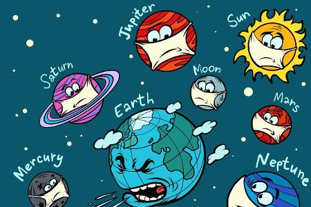 Planet Earth is sick. The epidemic of influenza pandemic cor... Planet Earth is sick. The epidemic of influenza pandemic cor...