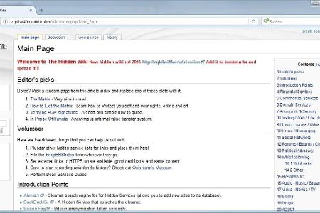 Hidden Wiki wird über Tor betrieben