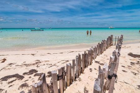 Playa Norte, Mexiko: Karibik-Feeling garantiert gibt es am schönsten Strand der Isla Mujeres im Osten des Landes. Diese Tats...