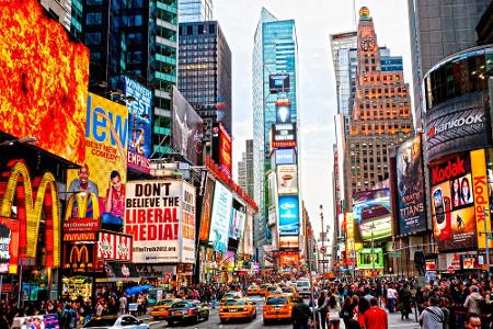 Platz 2: Times Square, New York City, USA. Nur wenige Querstraßen südlich des Central Parks wartet auch schon das nächste fo...