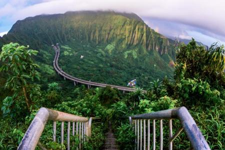 Auf der hawaiianischen Insel O'ahu gibt es die sogenannten Haiku Stairs. Die rund 4.000 Stufen zu betreten, ist mittlerweile...