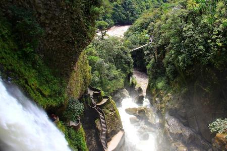 Der Wasserfall des Rio Verde in Ecuador trägt den Namen 