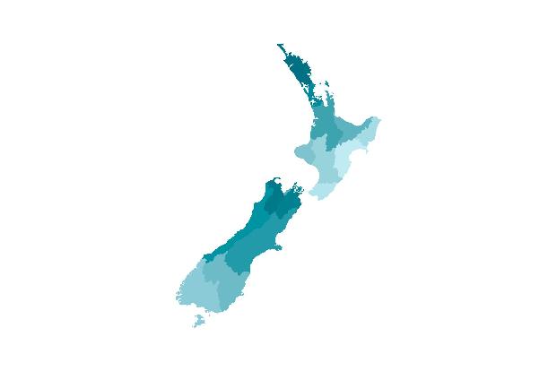 Karte Neuseeland