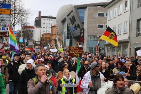Demonstration gegen Coronamaßnahmen in Kassel
