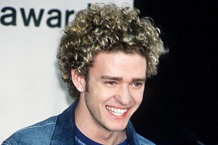 Eigentlich eher süß: Justin Timberlake zu Beginn seiner Karriere mit voller Lockenpracht.