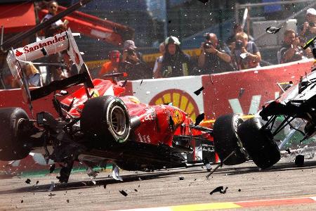 Alonso GP Belgien F1 Crashs 2012