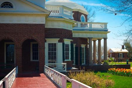 In Monticello vereinte Thomas Jefferson unterschiedliche architektonische Einflüsse.