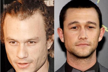 Schauspieler Joseph Gordon-Levitt (re.) ist dem verstorbenen Heath Ledger wie aus dem Gesicht geschnitten.