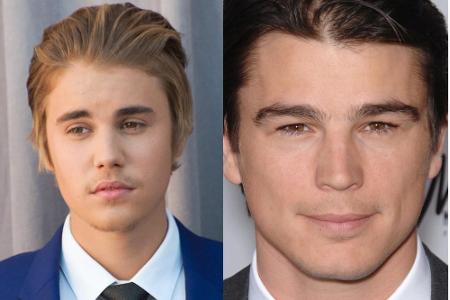 Gomez' Ex-Freund Justin Bieber sieht dagegen, je älter er wird, Hollywood-Star Josh Hartnett (re.) immer ähnlicher.