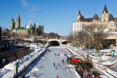 Platz 4: Ottawa - Mit Kälte haben Kanadier keine Probleme. Auf dem gefrorenen Rideau Canal macht der Winter richtig Spaß. Ei...