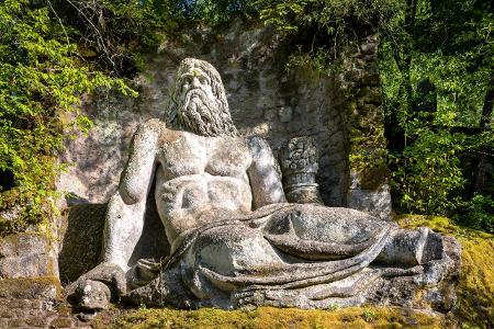 Sacro Bosco: Neptun oder Poseidon Skulptur