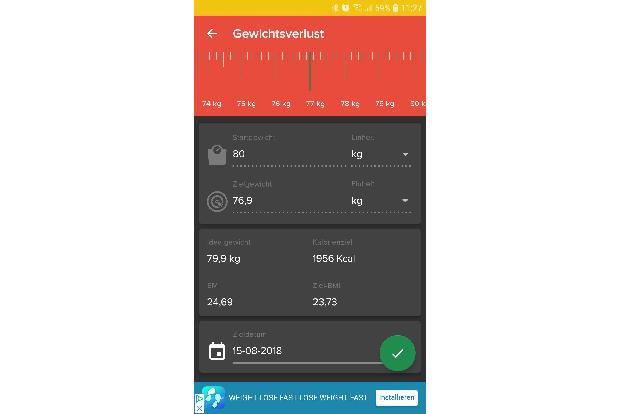 Gesundheit, Ernährung, Fitness - Kalorienzähler