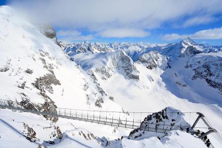 Auf Platz vier: Der 3.238 Meter hohe Titlis in der Zentralschweiz, der vor allem bei Wintersportlern sehr beliebt ist. Die R...