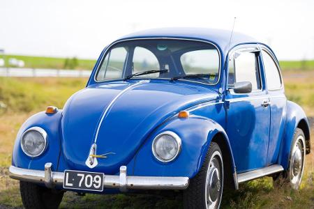 Immer ein Lächeln auf den Lippen hat der legendäre Volkswagen Käfer. Kann man so einem Tierchen böse sein, wenn es mal nicht...
