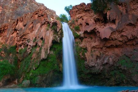 Die berühmten Wasserfälle des Havasu Creek in Arizona sind natürlich kein Geheimtipp, aber: relativ schwer zugänglich! Für d...