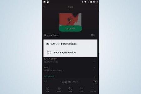 Lieblingslieder lassen sich unkompliziert in einer eigenen Playlist zusammenstellen.