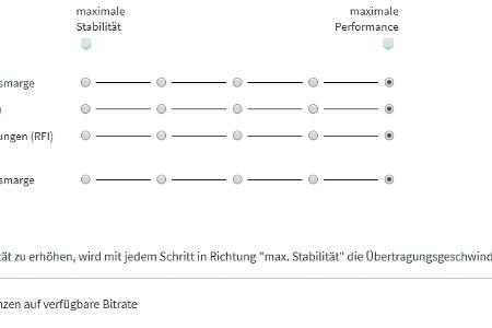 Im Reiter „Störsicherheit“ bietet die Fritzbox Möglichkeiten, um eine instabile DSLVerbindung zu verbessern. Seit Fritz-OS 7...