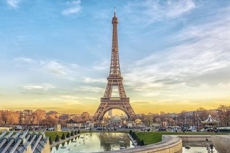 Auf Platz fünf schafft es der Eiffelturm. Es ist das Wahrzeichen von Paris und diente schon auf Millionen Fotos als Hintergr...