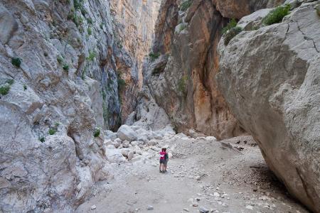 Auf Sardinien hat der Fluss Flumineddu eine Schlucht geformt. Im Sommer können Wanderer sich im kühlen Nass erfrischen. Das ...