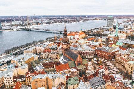 Das historische Stadtzentrum von Riga bietet sich für wunderschöne Fotos und einen Spaziergang an - auch im Winter. To Do: S...