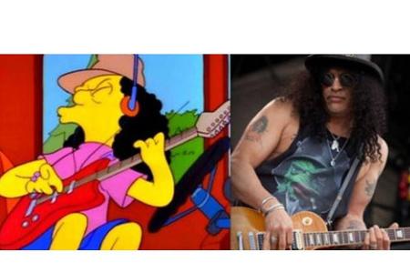 Der britisch-US-amerikanische Rockmusiker Slash und 