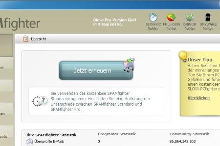 SPAMfighter - Das Anti-Spam-Programm SPAMfighter unterstützt Sie nach dem Surfen bei der Bekämpfung der ungebetenen Sendunge...