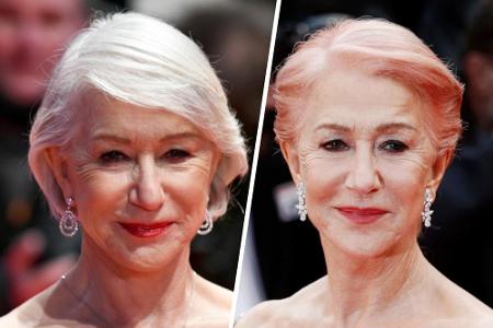 Schauspielerin Helen Mirren (74) brachte Farbe ins Spiel. Zu den Filmfestspielen in Cannes erschien sie mit rosafarbenem Haa...