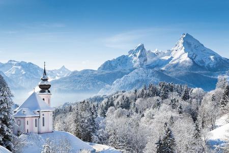 Die Stadt Berchtesgaden in Oberbayern erfreut sich zunehmender Beliebtheit. Lange Spaziergänge durch die Schneelandschaft un...