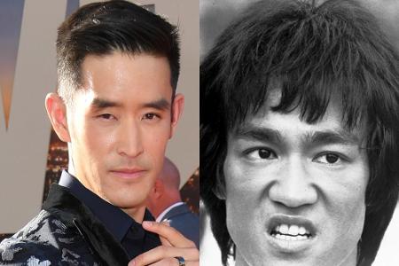 Kampfkunst-Ikone Bruce Lee (1940-1973) wird von Schauspieler Mike Moh (l.) gespielt.