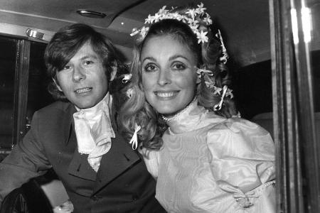 Es war eine große Liebe: Roman Polanski und Sharon Tate (1943-1969) bei ihrer Hochzeit. Tate wurde im Alter von 26 Jahren vo...