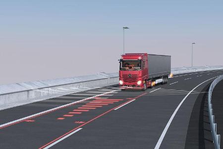 Daimler Abbiegeassistent Notbremsassistent Lkw