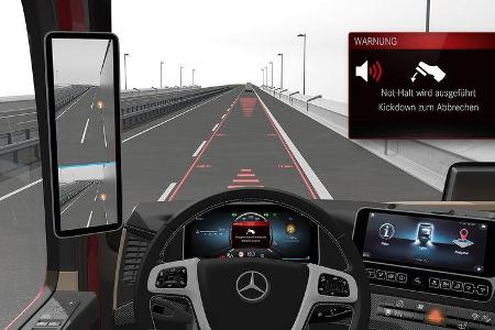 Daimler Abbiegeassistent Notbremsassistent Lkw