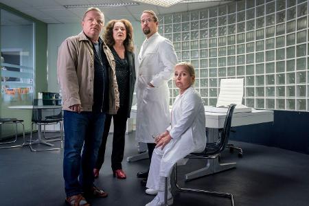Axel Prahl, Mechthild Großmann, Jan Josef Liefers und ChrisTine Urspruch zählen zum 