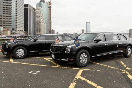 Donald Trump (USA): Chevrolet-Truck mit Cadillac-Karosserie („The Beast“)