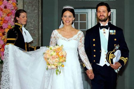 Sofia Hellqvist und Schwedens Prinz Carl Philip gaben sich 2015 das Jawort. Über den verhältnismäßig tiefen und weiten Aussc...