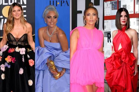 Minimalistische und schlichte Roben auf dem roten Teppich sind Geschichte: Stars wie Heidi Klum, Lady Gaga, Jennifer Lopez u... Minimalistische und schlichte Roben auf dem roten Teppich sind Geschichte: Stars wie Heidi Klum, Lady Gaga, Jennifer Lopez u...