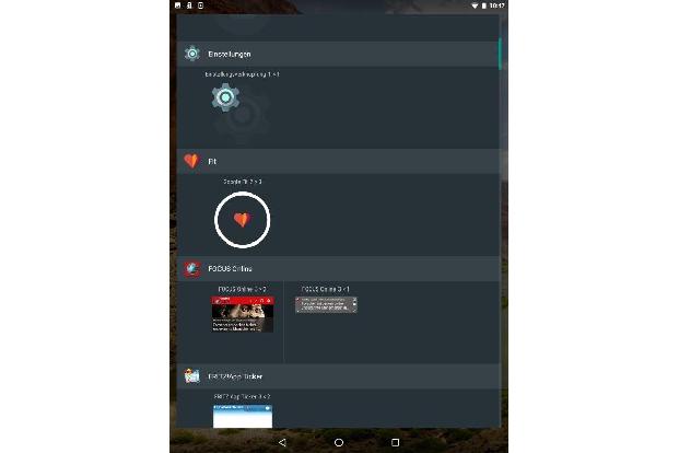 Über Widgets lassen sich Unterfunktionen von Apps direkt vom Home-Bildschirm aus erreichen.