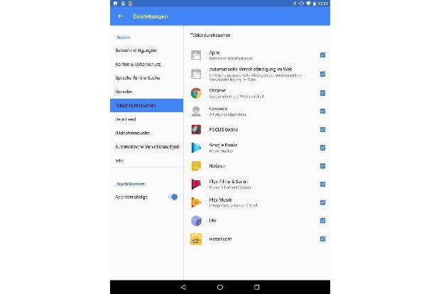 Die Android-Suche ist über die Google-Einstellungen erreichbar.