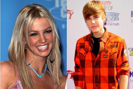 Britney Spears (37) und Justin Bieber (24) sind seit vielen Jahren im Musikgeschäft und konnten schon ganz jung erste Grammy... Britney Spears (37) und Justin Bieber (24) sind seit vielen Jahren im Musikgeschäft und konnten schon ganz jung erste Grammy...