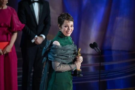 Überraschung: Olivia Colman setzte sich in der Kategorie Beste Hauptdarstellerin gegen Glenn Close durch, bei der sie sich i...