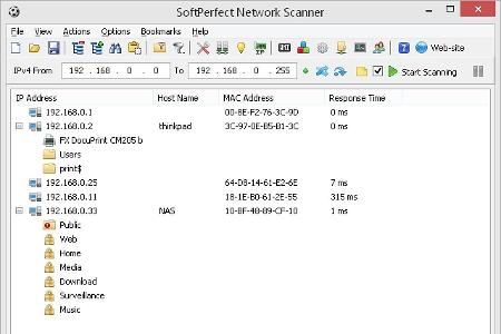 Softperfect Network Scanner untersucht das lokale Netzwerk und liefert alle wichtigen Informationen aus dem Heimnetzwerk.
