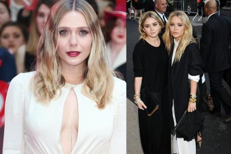 Ihnen sieht man die Verwandtschaft an: Elizabeth Olsen (27, l.) und ihre Schwestern Mary-Kate (29) und Ashley Olsen (29, r.)...