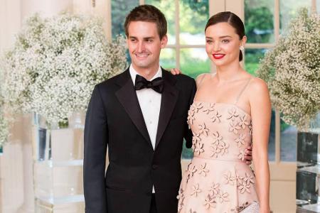 Model Miranda Kerr und Snapchat-Gründer Evan Spiegel haben sich am 27. Mai getraut. Die Zwei feierten im kleinsten Kreis. Fü...