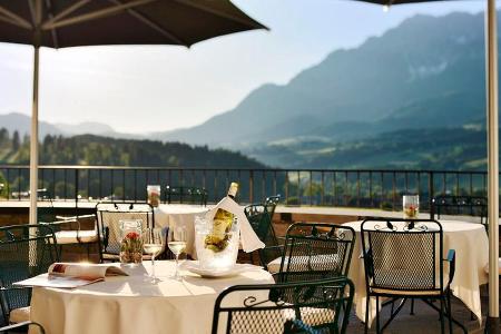 Speisen mit Ausblick: die Restaurantterrasse