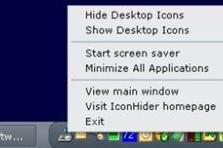 Beschränkt sich auf das Verstecken aller Icons auf dem Desktop.